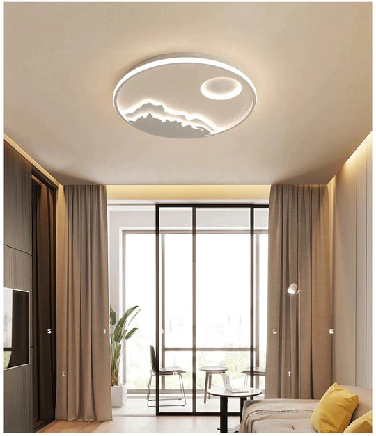 LED Ceiling Light Modern Nature  Sunrise Design For Living Room Bedroom Kitchen Dining Room Lighting Fixture   ICFW1910