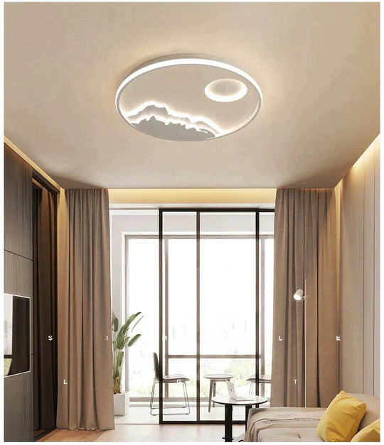 Led Ceiling Light Modern Nature Sunrise Design For Living Room Bedroom Kitchen Dining Lighting