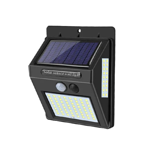 100 LEDs Outdoor Solar Wall Lamp PIR Motion Sensor Solar Porch Lights IP65 Sunlight Powered  For Street Fence Garden Security