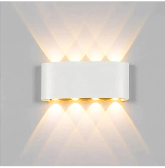 NEW Wall Lamp Led Aluminum Outdoor Indoor Ip65 Up Down White Black Modern For Home Stairs Bedroom Bedside Bathroom Light