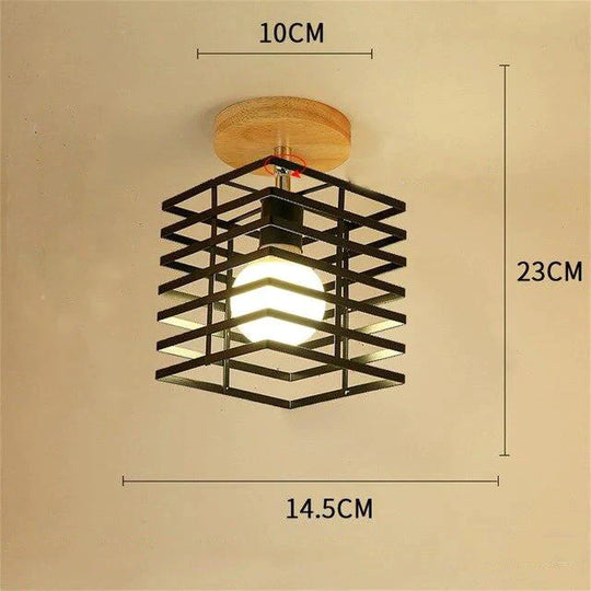 Nordic Restaurant Wrought Iron Ceiling Lamp Modern Minimalist Study Bedroom Personality Creative B1
