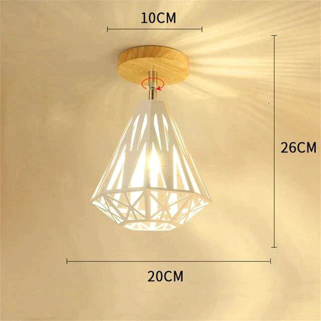 Nordic Restaurant Wrought Iron Ceiling Lamp Modern Minimalist Study Bedroom Personality Creative D2