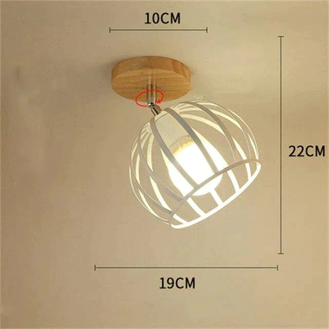 Nordic Restaurant Wrought Iron Ceiling Lamp Modern Minimalist Study Bedroom Personality Creative C2