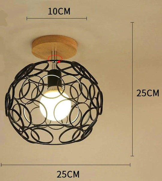 Creative crystal minimalist ceiling light Single wall ceiling lamp bedroom lamp Single European iron lamp Crystal Decor Lamps
