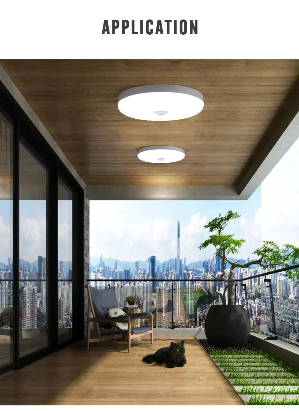 Motion Sensor Led Ceiling Light 30W 36W Pir Surface Mounted Lamp Indoor Lighting Home Kitchen