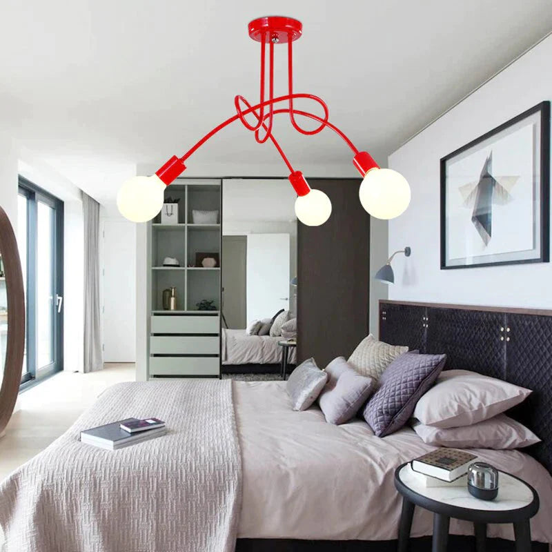 Industrial Style Bedroom Living Room Simple Study Dining Room Lamp Shop Cafe Loft Creative personality LED ceiling lamp