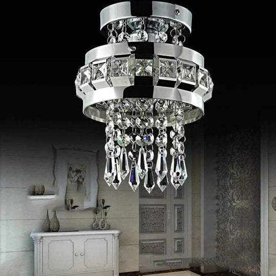 Crystal Ceiling Lamp Crystal Ball Light Fixture Flush Mount Ceiling Light for Hallway, Bedroom