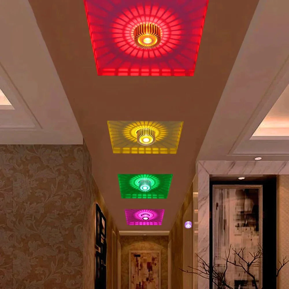 Modern Ceiling Light Colorful Indoor Led Lamp 3W Wall Sconce For Gallery Balcony Lamp Porch Light