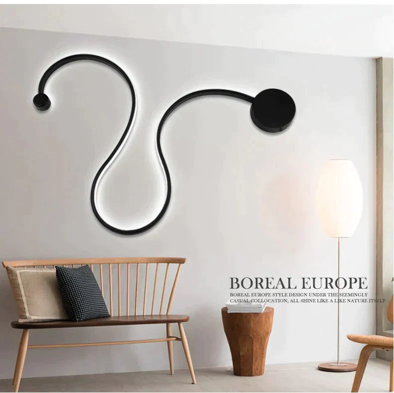 Creative Led Ceiling Lights For Living Room Bedroom Black/White Aluminum Lamp Body Indoor Lighting