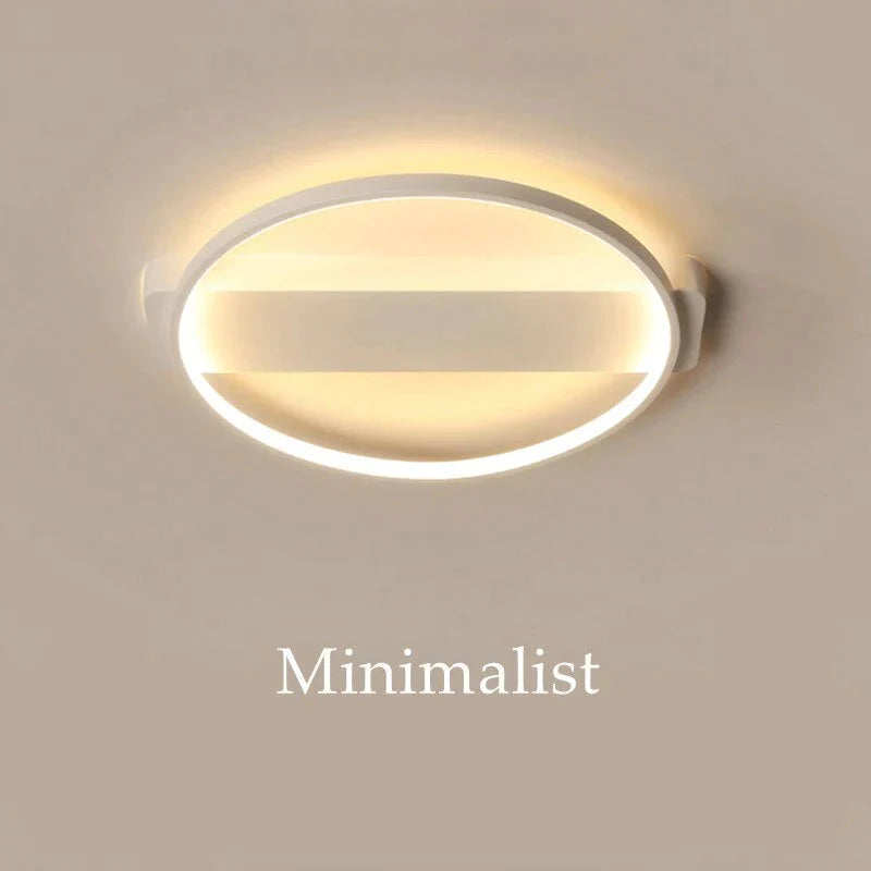 Minimalist Round Modern Led Ceiling Lights For Living Room Bedroom Aluminum Lamp Body Dimmable Luminaire Plafonnier