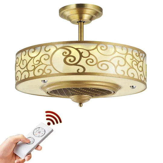 Led Nordic Iron Acrylic Copper Ceiling Fan.led Lamp.led Light.ceiling Lights.led Lamp For Foyer