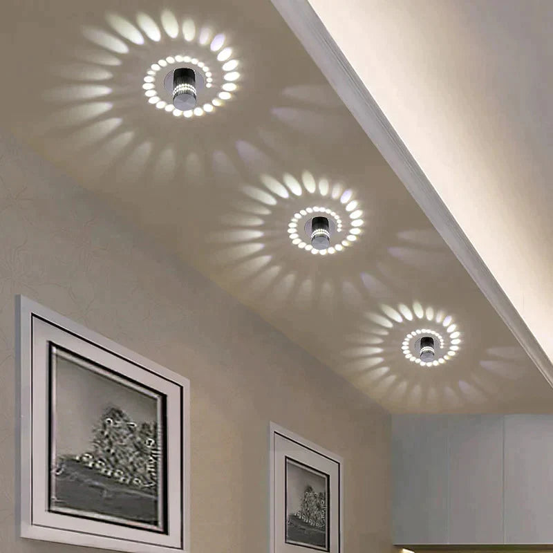 Modern Led Ceiling Light 3W Rgb Wall Sconce For Art Gallery Decoration Front Balcony Lamp Porch