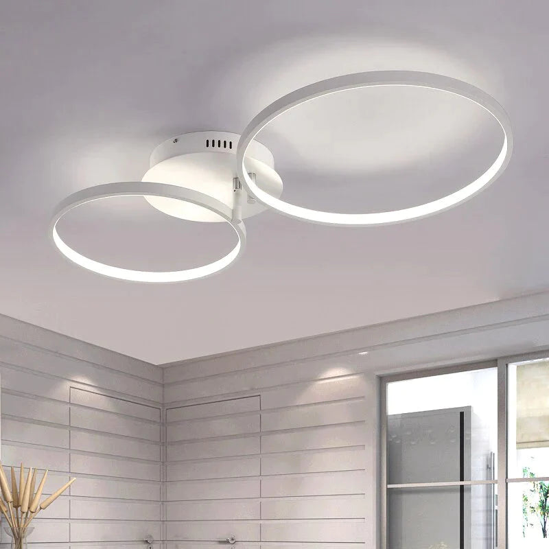New Arrival Circle Rings Designer Modern Led Ceiling Lights Lamp For Living Room Bedroom Remote Control Ceiling Lamp Fixtures