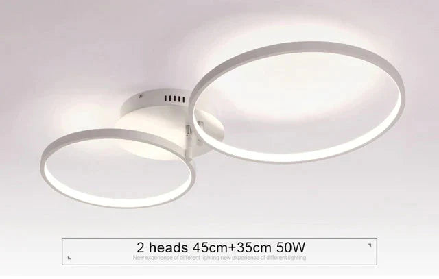 New Arrival Circle Rings Designer Modern Led Ceiling Lights Lamp For Living Room Bedroom Remote