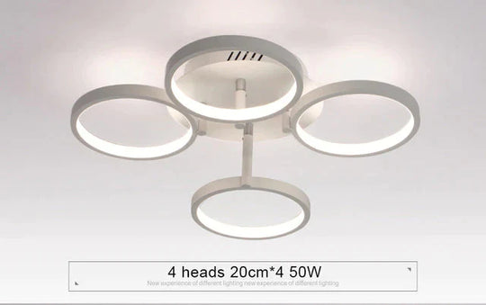 New Arrival Circle Rings Designer Modern Led Ceiling Lights Lamp For Living Room Bedroom Remote