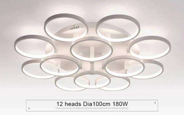 New Arrival Circle Rings Designer Modern Led Ceiling Lights Lamp For Living Room Bedroom Remote Control Ceiling Lamp Fixtures