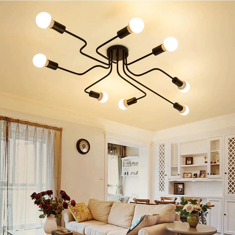 Vintage Ceiling Lights Iron Personality Ceiling Lights for Living & Bed Room