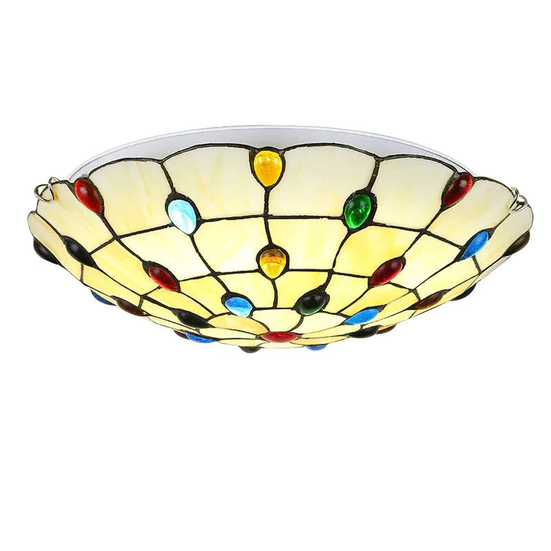 Nordic Europe Colorful Glass Ceiling Lamp LED With 2 Lights Modern Vintage Art Deco Ceiling Lights For Living Room Lobby Bedroom