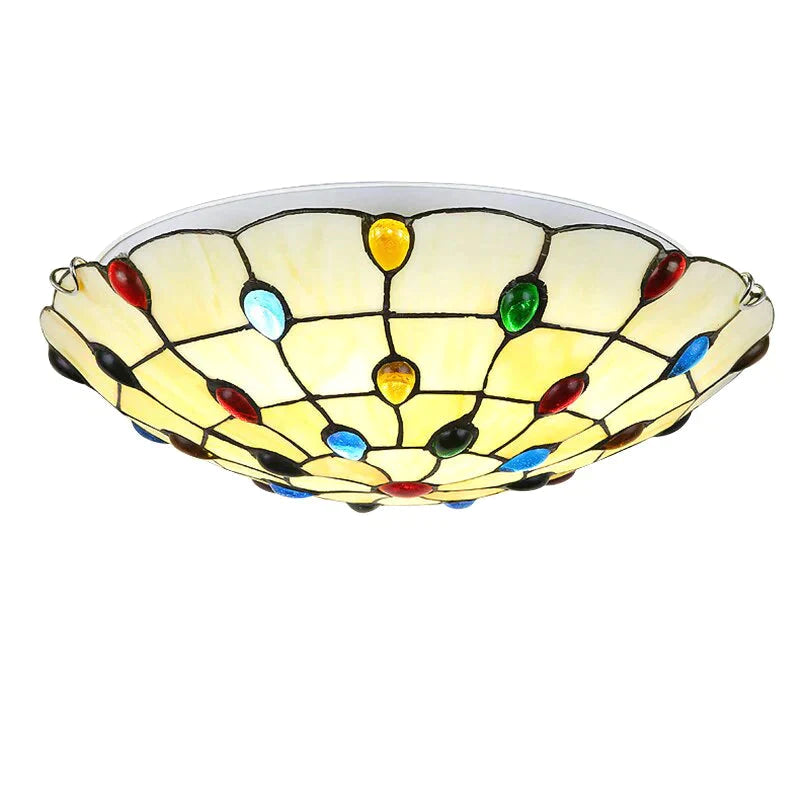 Nordic Europe Colorful Glass Ceiling Lamp Led With 2 Lights Modern Vintage Art Deco For Living Room