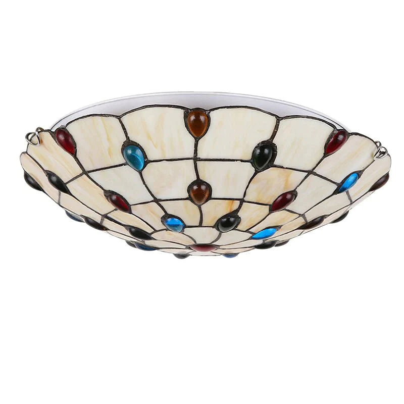 Nordic Europe Colorful Glass Ceiling Lamp LED With 2 Lights Modern Vintage Art Deco Ceiling Lights For Living Room Lobby Bedroom