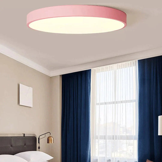 Led Modern Ceiling Lamp Acryl Round 5Cm Super Thin Surface Mount Dia 30Cm Light For Living Room