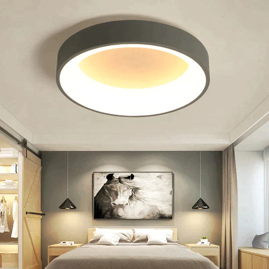 Sample Modern Led Ceiling Lights For Living Room Bed Gray / Square L28Xw28Cm Warm White No Remote