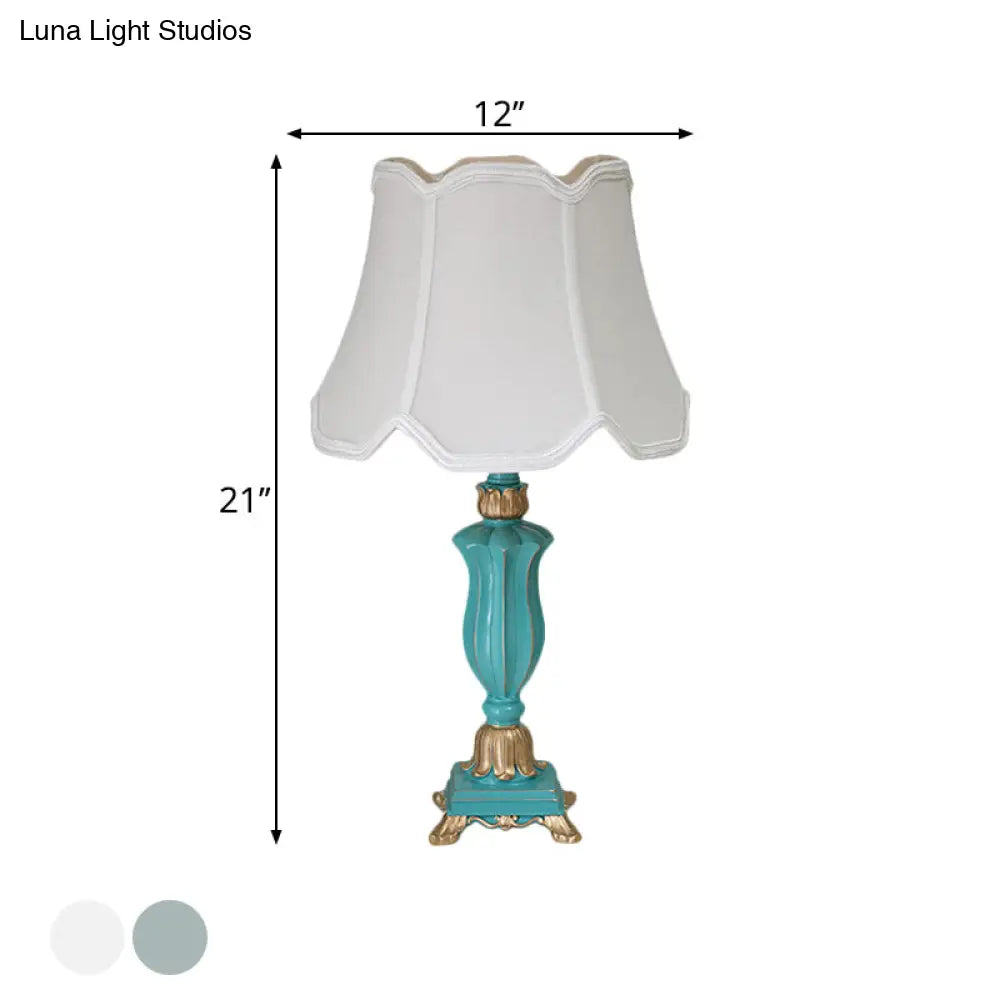 Prudence - White/Blue Table Lamp