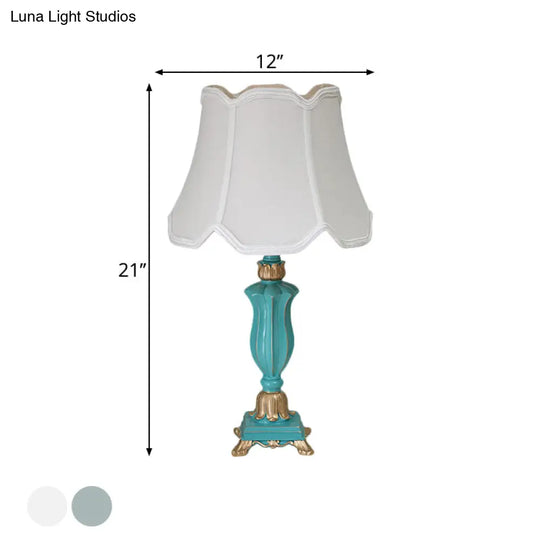 Prudence - White/Blue Table Lamp