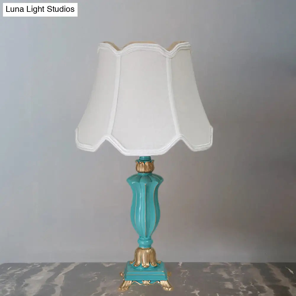 Prudence - White/Blue Table Lamp