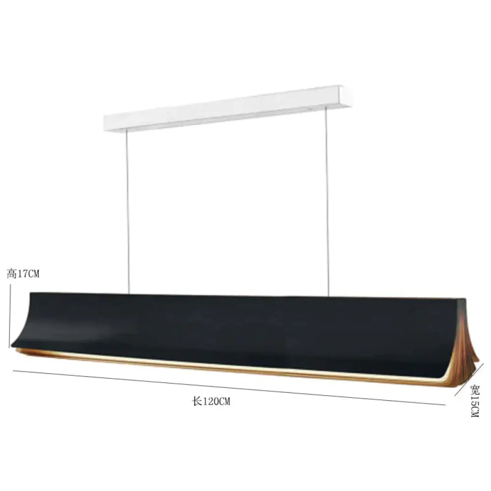 Quinn - Book Style Led Luxury Lighting For Study Room Dinning Room Black Lamp Body / Length-120Cm