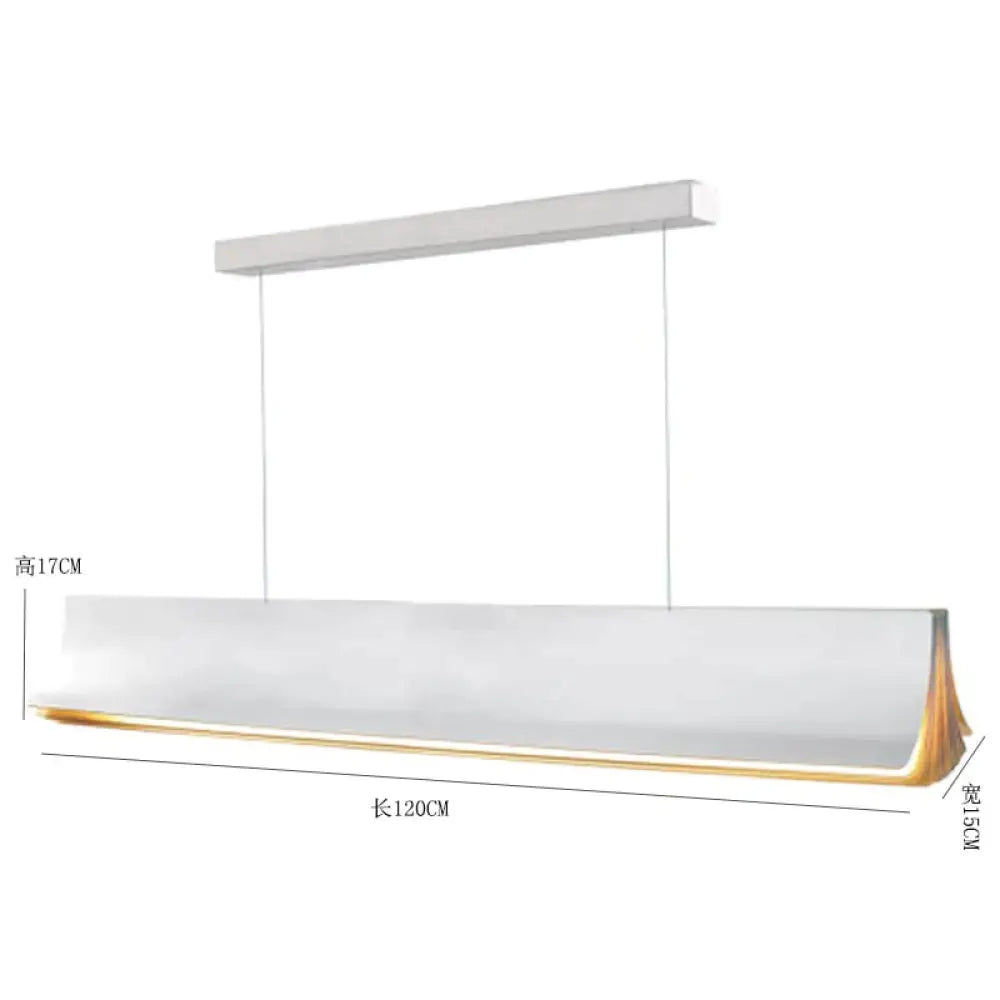 Quinn - Book Style Led Luxury Lighting For Study Room Dinning Room White Lamp Body / Length-120Cm