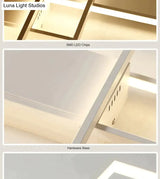 Rectangle Aluminum Modern LED Ceiling Lights For Living Room Bedroom Ceiling
