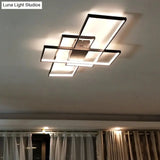 Rectangle Aluminum Modern LED Ceiling Lights For Living Room Bedroom Ceiling