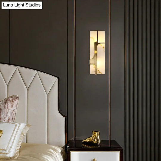 Rectangular Flush Mount Wall Mounted Light With Brass Finish 2-Head Design Ideal For Living Room