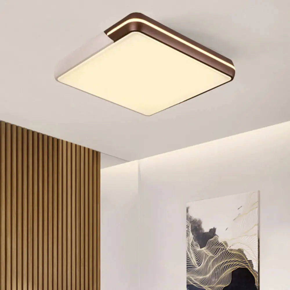Rectangular Led Ceiling Light - Minimalist Design 19-25.5’ Width Warm/White White / 19’ Warm