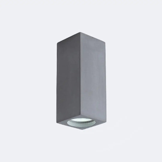 Rectangular Led Flush Mount Ceiling Light - Sleek & Stylish Cement Finish For Bedroom Grey / 6’