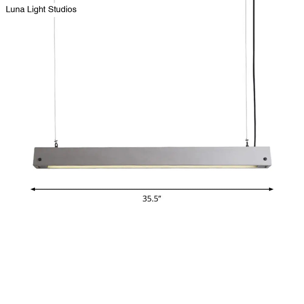 Cement Ceiling Pendant Light Fixture In Grey - Nordic Office Lighting