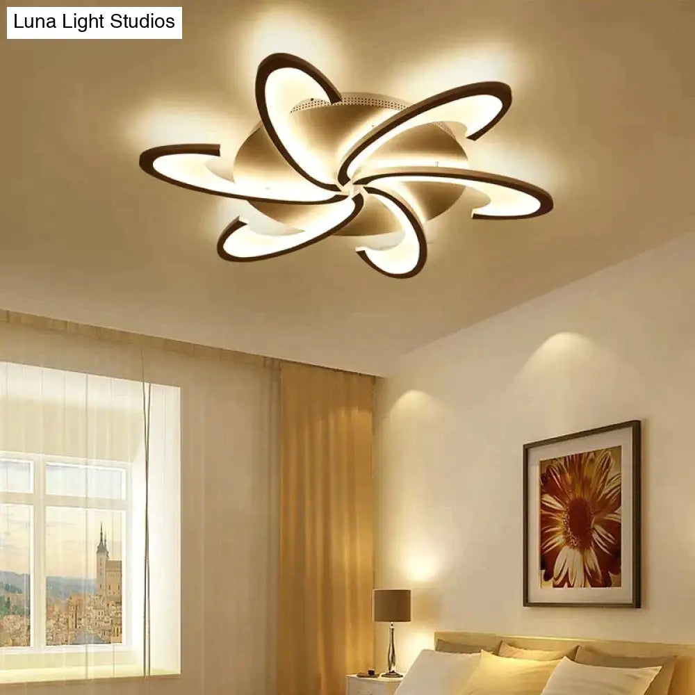 Remote Control Led Ceiling Light With Ultra-Thin Acrylic Lamp For Living Room Bed Flush Mount