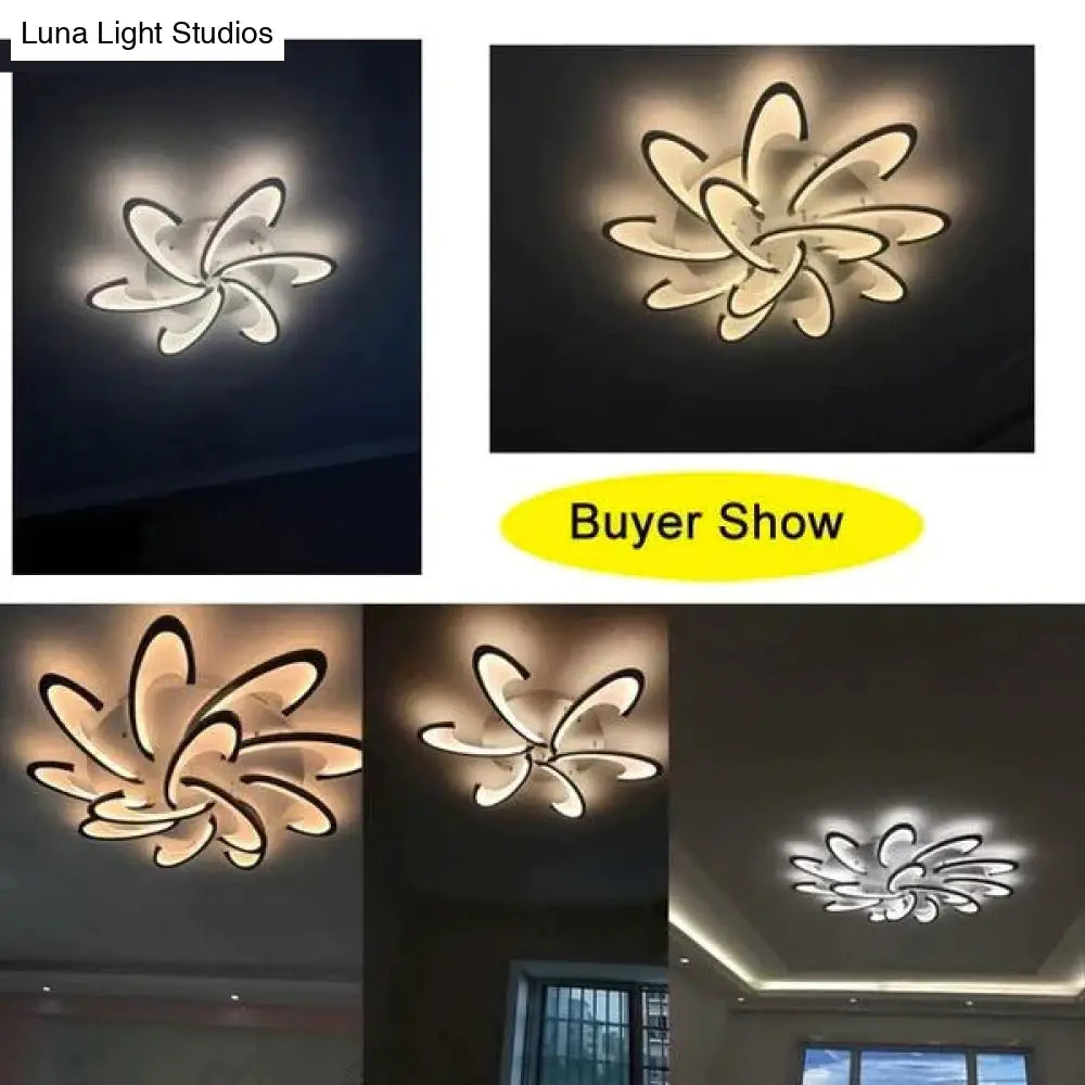 Remote Control Led Ceiling Lights With Ultra-Thin Acrylic Flush Mount Lamp