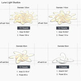 Remote Control Led Ceiling Lights With Ultra-Thin Acrylic Flush Mount Lamp