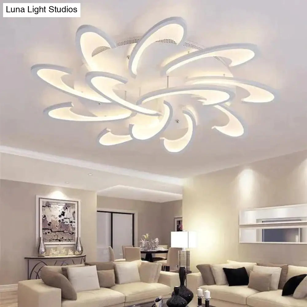 Remote Control Led Ceiling Lights With Ultra-Thin Acrylic Flush Mount Lamp