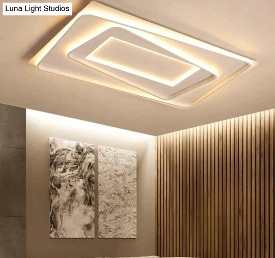 Remote Control Lights Ceiling Led For Living Room Home Lighting 50W 40W Lampara Techo White Frame