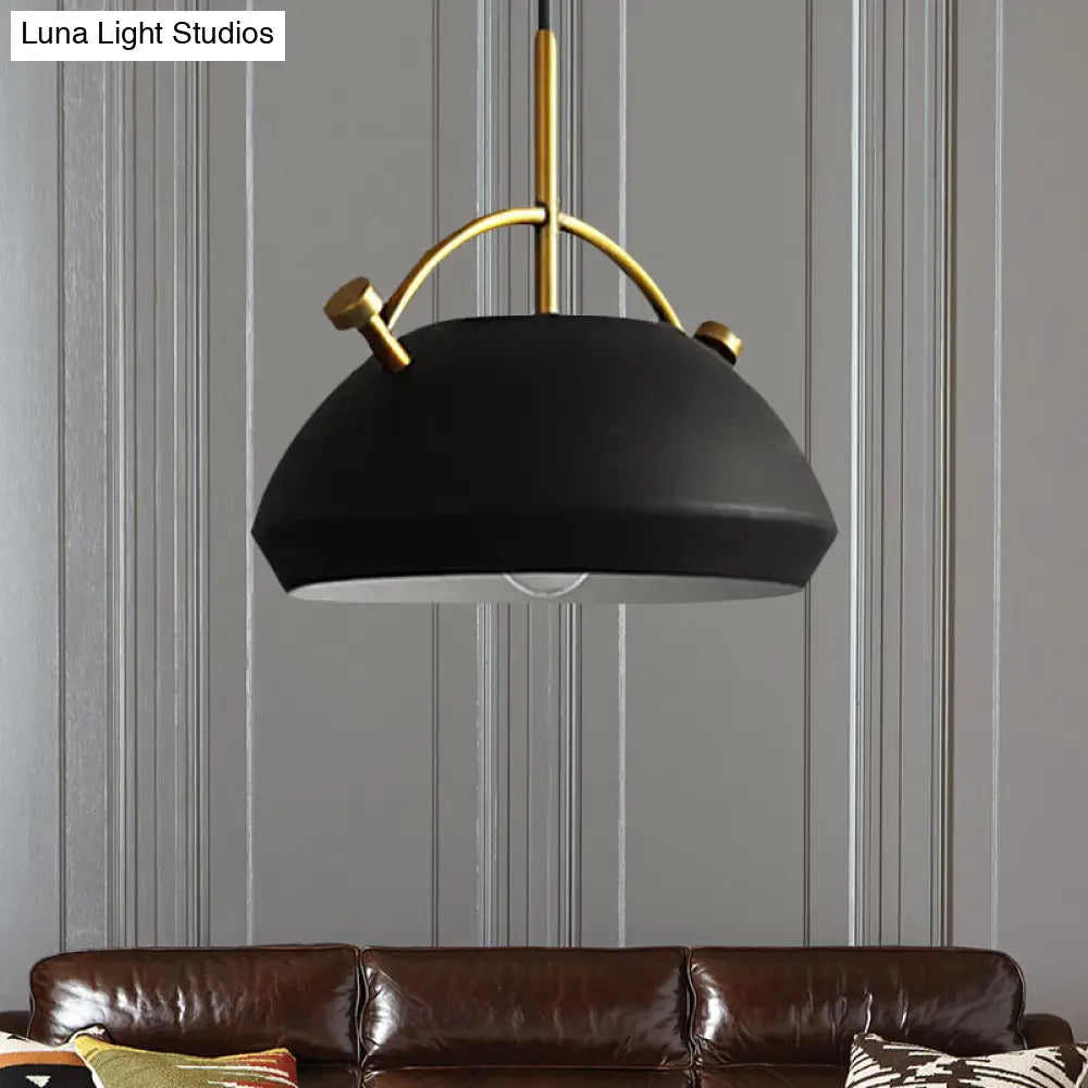 Retro Dome Shade Hanging Ceiling Light - Stylish Metal Pendant Lamp For Table 10’/11’/13’