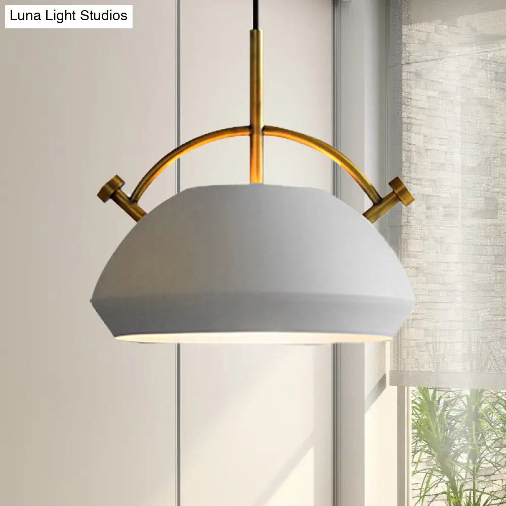 Retro Dome Shade Hanging Ceiling Light - Stylish Metal Pendant Lamp For Table 10’/11’/13’