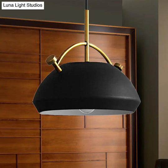 Retro Dome Shade Hanging Ceiling Light - Stylish Metal Pendant Lamp For Table 10’/11’/13’