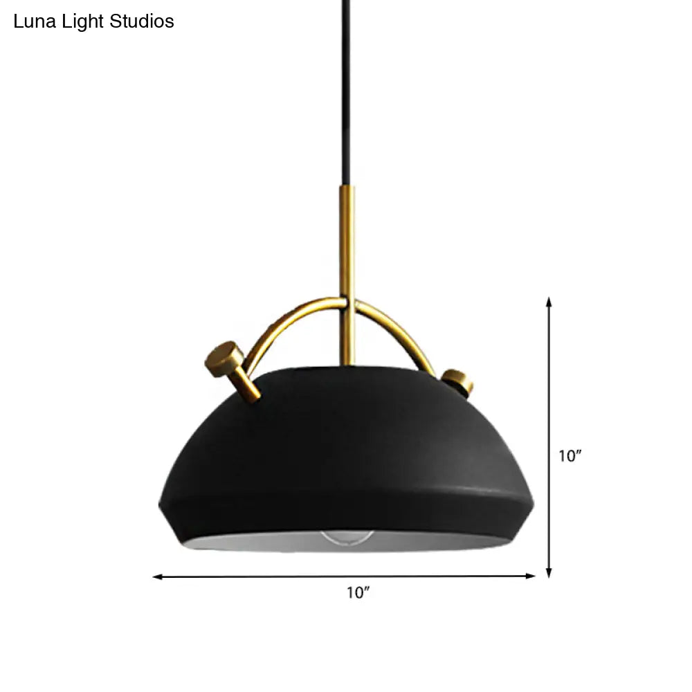 Retro Dome Shade Hanging Ceiling Light - Stylish Metal Pendant Lamp For Table 10’/11’/13’