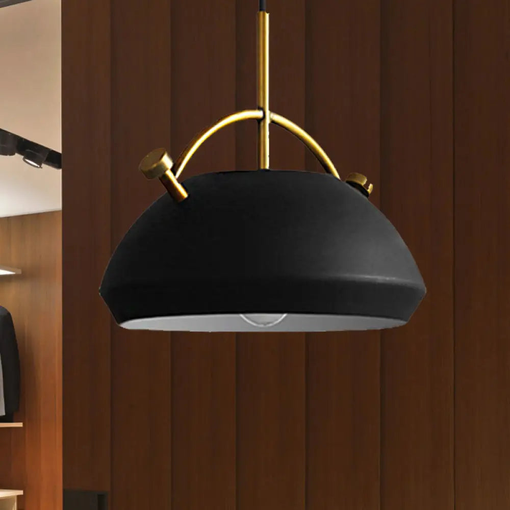 Retro Dome Shade Hanging Ceiling Light - Stylish Metal Pendant Lamp For Table 10’/11’/13’