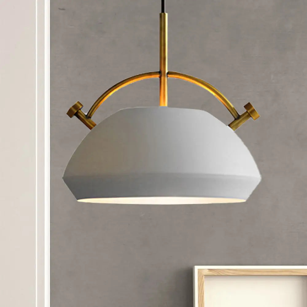 Retro Dome Shade Hanging Ceiling Light - Stylish Metal Pendant Lamp For Table 10’/11’/13’