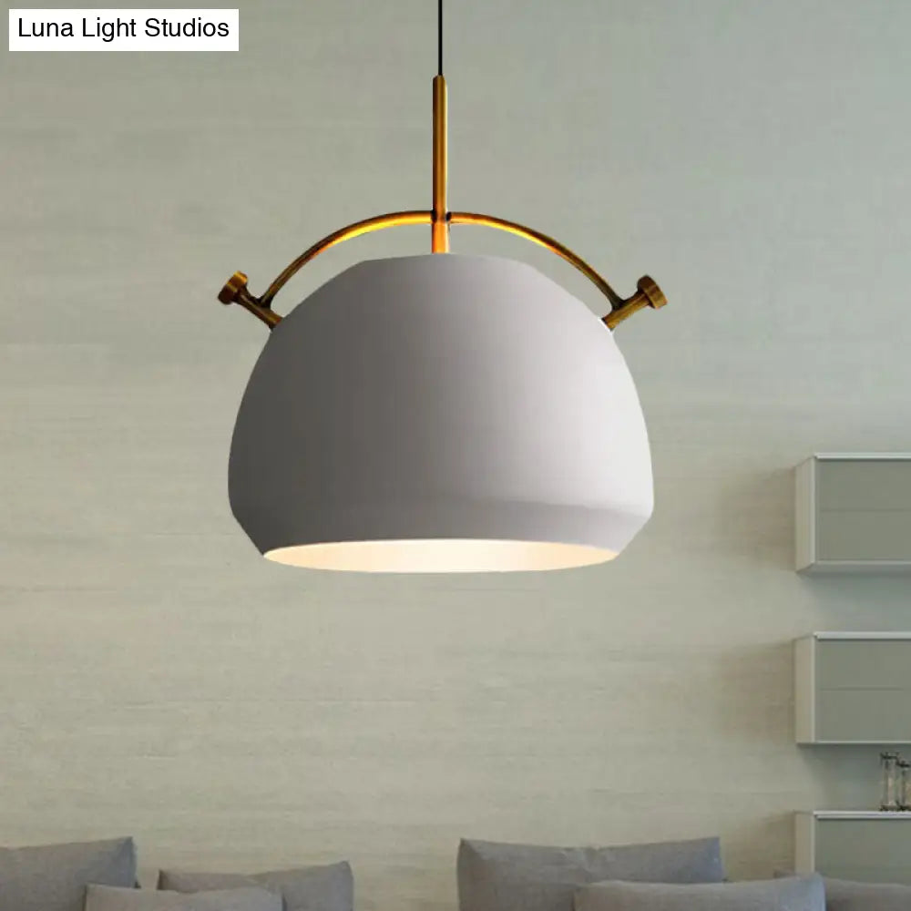 Retro Dome Shade Hanging Ceiling Light - Stylish Metal Pendant Lamp For Table 10’/11’/13’