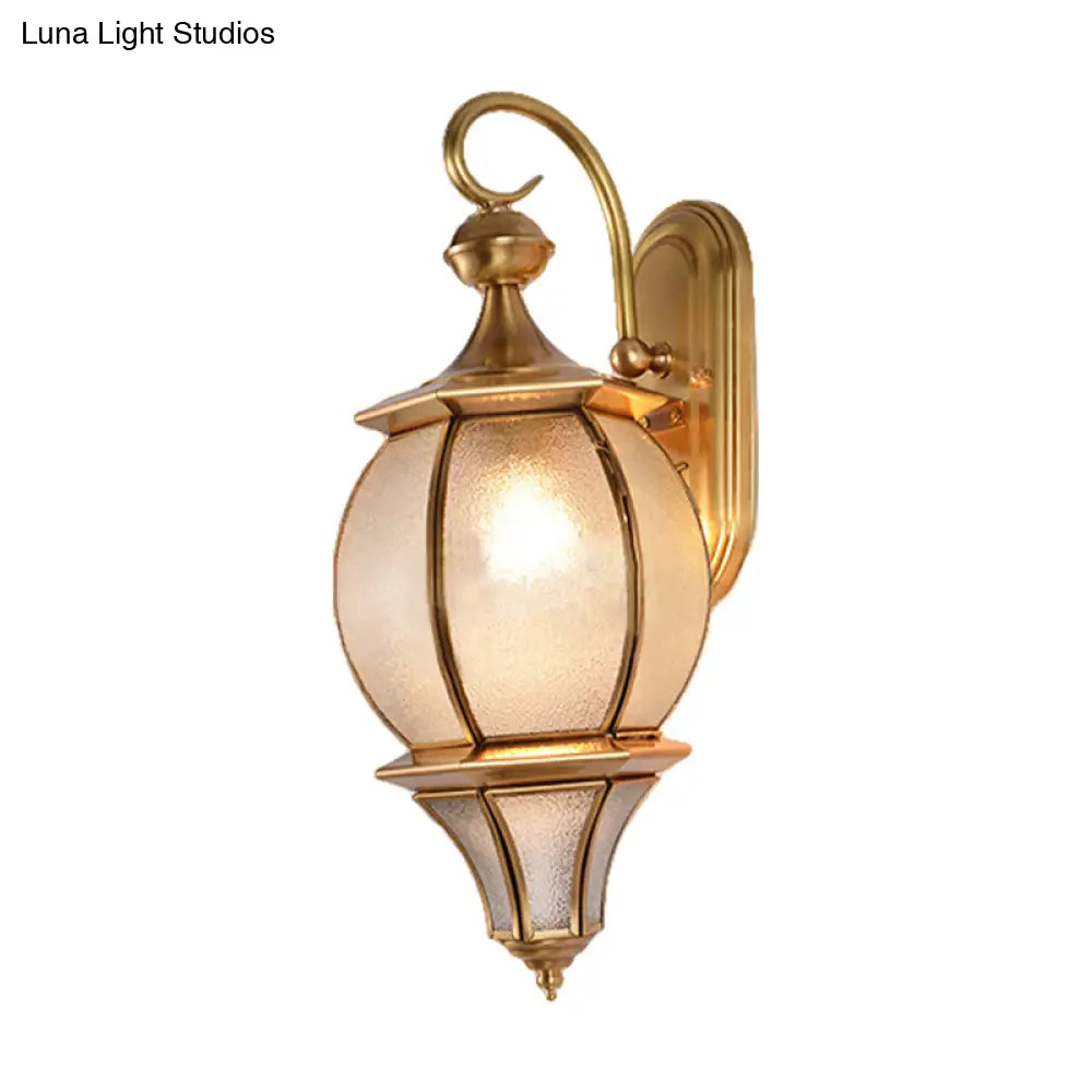 Retro Gold Teardrop Sconce Wall Light With Beveled Glass And 1 Bulb